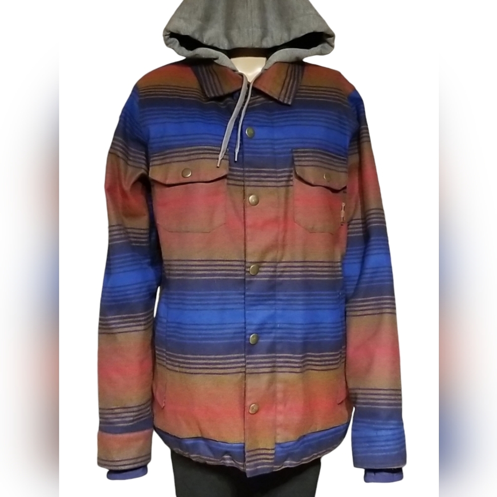 Burton Dryride Men's Unisex Ski Winter Jacket / Sz S / Multicolour Orange, blue